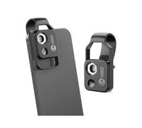 Lente de Microscopio de Aumento 200 X Luz LED Móvil Lente Macro de Bolsillo Tipo para IOS Android Todos los Teléfonos Inteligentes,Negro