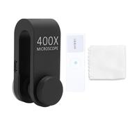 Lente de Microscopio de Teléfono con Luz LED de Abrazadera Universal de Alta Definición 400X Lente de Microscopio de la Cámara del Teléfono para Biología Electronics Jewelry Making