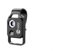 Lente de microscopio de teléfono móvil HD 200X con filtro CPL, lupa recargable con clip para fotografía de smartphone, herramienta de inspección de bolsillo portátil para viajes y descubrimiento al
