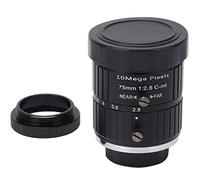 Lente de Montaje Holigie 75 mm C, Lente de Zoom Focal Fija de Apertura Manual para cámaras de vigilancia de CCTV de visión Artificial Industrial de 10MP Compatible con sensores de