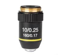 Lente de objetivo acromático de repuesto de 195 mm, rosca RMS de 20,2 mm, compatible con microscopios de laboratorio escolar, aumento de 4X a 100X (10 X)