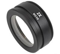 Lente de objetivo auxiliar 2.0X para sistemas de cámara de microscopio, aleación de aluminio Barlow lente 48mm rosca