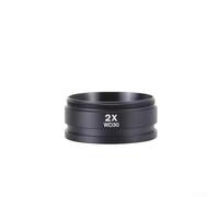 Lente de objetivo auxiliar de 0,5 x 0,7 x para microscopio binocular con zoom estéreo, montaje de 48 mm, óptica de vidrio, aumenta la distancia de trabajo o aumento para (2,0 x)