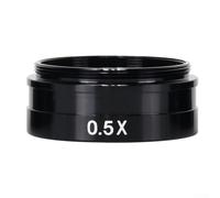 Lente de objetivo auxiliar de microscopio 0.5X para cámara industrial, montaje en C, rosca de 42 mm, vidrio recubierto FMC que reduce la distancia de trabajo, mejora el campo de visión para inspección