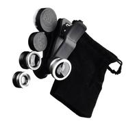 Lente de ojo de pez 3 en 1 con clip para teléfono inteligente, lente de cámara para la mayoría de teléfonos, lente macro ojo de pez macro