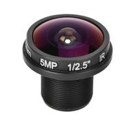 Lente de ojo de pez gran angular de 180° con longitud focal de 1.8 mm, módulo de cámara de seguridad CCTV HD 5MP para monitoreo de vigilancia, construcción de metal, montaje fijo M12