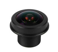 Lente de Placa Ojo de HD de 5MP Gran Angular de 180° para Cámara de Seguridad CCTV, Video de Alta Definición, Lente de Monitoreo de Mascotas, Montura M12, ABS Negro, 1,56 Mm