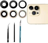 Lente de repuesto de cristal para iPhone 14 cámara trasera trasera de cristal lente de repuesto cubierta+kit de reparación, Anti-lente antiarañazos y resistente al agua