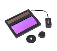 Lente de soldadura con oscurecimiento automático: pantalla de filtro de sombra ajustable de 2x4 pulgadas, panel protector de reemplazo de casco, vidrio de visualización con energía solar con d