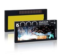 Lente de soldadura de oscurecimiento automático de 2 x 4 1/4, tono variable 5-13, tecnología de color real, sensibilidad ajustable/tiempo de recuperación/rango de sombra, se adapta a la mayoría de