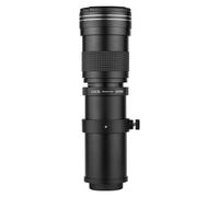 Lente de Teleobjetivo, 420-800 Mm F/8.3-16 T Lente de Montaje Manual Focus Super Teleobjetivo Zoom con Tapa Delantera del Anillo Adaptador T2-NEX para la Cámara NEX (Black)