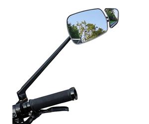 Lente De Vidrio Convexa De Seguridad Universal Para Bicicleta: Accesorio De Manillar Giratorio, Visibilidad De Visión Amplia, Reflector De Visión Hacia Atrás Duradero A Prueba De Golpes | Ayuda Visual