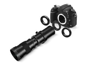 Lente de zoom súper teleobjetivo F8.3 de 420-800 mm, lente MF de marco completo para Canon EF/EF-S, Nikon F, Sony E. Lente de nivel básico para fotografía de vida silvestre, luna (incluye 3
