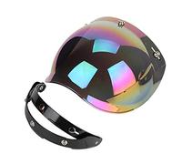 Lente del casco de la motocicleta, Lente del casco a prueba de viento del protector de la visera solar retro de la motocicleta de 3 broches de color