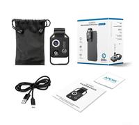 Lente del microscopio del teléfono inteligente 200X con filtro CPL y sistema dual del LED para la iluminación constante durante la evaluación detallada (negro)