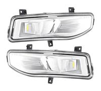 lente Faro Coche Soporte montaje luz antiniebla LED parachoques delantero coche 40W botón cubierta amarillo H11 12V para Nissan para Kicks 2017 2018 2019 cubierta lente lámpara(Full Set White)