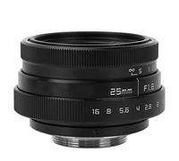 Lente Gran Angular con Montura C Mini CCTV F1.8 de 25 Mm, Cámara sin Espejocon Amplio Campo de Visión para Bares, Tiendas, Estacionamientos, Casas y Almacenes