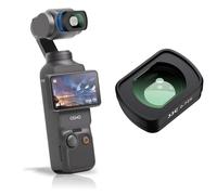 Lente gran angular de 0.75X compatible con DJI OSMO Pocket 3 Creator Combo Accesorios, lente de cámara de acción asférica recubierta magnética, vidrio óptico multicapa