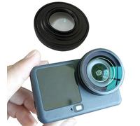 Lente gran angular FOV de 185° para DJI Action 6, aleación de aluminio de aumento 0.8x de 8 mm y lente gran angular de vidrio óptico para viajes, deportes, vlogging, arquitectura, fotografía creativa