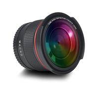 Lente Gran Angular Ojo de pez 52MM 55MM 58MM 0.35x, Compatible con Nikon D5200 D5100 D3500 D3400 D3300 D3200 D3100 D3000(1x55mm)