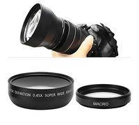 Lente Gran Angular para cámara de 49mm, Lente Macro Gran Angular 0.45X Universal para Canon para Nikon para Sony para cámara Olympus