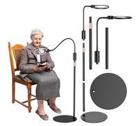 Lente grande de 130 mm LED ampliador de pie luz modificable para lectura de página completa, comodidad, reparación de manualidades, agarre de acción complementaria, ampliador de cortesía
