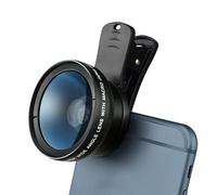 Lente HD Para Smartphones, Accesorios Para Lentes De Teléfonos Móviles | Kit De Lente Móvil Desmontable Gran Angular 0.45x Y Super Macro 15x | Lente De Cámara Profesional Para To