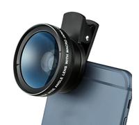 Lente HD para teléfonos inteligentes, móvil acoplable 0.45X, gran angular 15x, kit de lente súper macro | Lente de cámara profesional para todos los teléfonos inteligentes