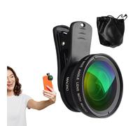 Lente Kioriur HD para teléfonos Inteligentes, Accesorios para Lentes de teléfonos celulares - Kit de Lentes para teléfono Gran Angular súper Macro 0.45x 15x, Lente D