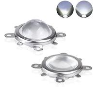 Lente LED de cristal óptico de 44 mm + colimador reflector + soporte fijo para chip COB de 20 W, 30 W, 50 W, 100 W, 60 90 y 120 grados (90 °)