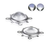 Lente LED de cristal óptico de 44 mm + colimador reflector + soporte fijo para chip COB de 20 W, 30 W, 50 W, 100 W, 60 90 y 120 grados (120 °)