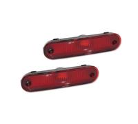 Lente luz freno Carcasas Cubierta Marcador Guardabarros Lateral Parachoques Ahumada Para Mazda Para Miata Para MX5 1990-2005 Enchufe Bombilla Cubierta luz trasera Carcasa transparente(2pcs red)