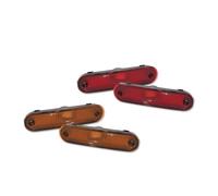 Lente luz freno Carcasas Cubierta Marcador Guardabarros Lateral Parachoques Ahumada Para Mazda Para Miata Para MX5 1990-2005 Enchufe Bombilla Cubierta luz trasera Carcasa transparente(4pcs amber red)