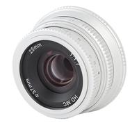 Lente Manual de 25 Mm F1.7 para Cámara, Lente de Enfoque Manual de Gran Apertura para Cámaras sin Espejo con Montura G1, G3, G5, G6, G7 y M4/3. CREA un Ambiente Romántico, (Silver)