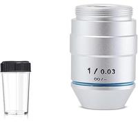 Lente Objetivo de bajo Aumento, Lente Objetivo de microscopio acromático Infinito 1X 2X, Rosca RMS estándar(1X Infinity)