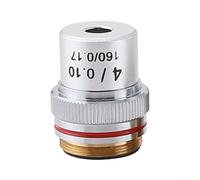 Lente Objetivo de Microscopio Acromático 4X-100X Rosca para rms Núcleo | Copper Core, 160mm Tube Length, 0.17mm Cover Glass, 4X/20X/40X/60X/100X Oil, Biological Lab Use