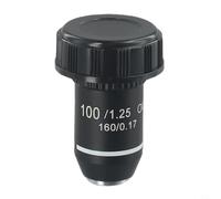 Lente objetivo de microscopio acromático de 20 2 mm, 4 x 20 x 40 x 60 x 100 x estándar RMS para investigación biológica (4X)
