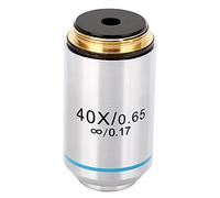 Lente Objetivo Infinity, Rosca 40X RMS, Visión Amplia, Alta Transmitancia, Lente Objetivo de Microscopio 195, Lente Objetivo Infinity