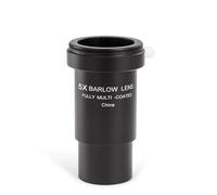 Lente ocular Barlow 5x totalmente metálica para telescopio astronómico Plosser de 1,25 pulgadas / 31,7 mm, teleobjetivo High Times