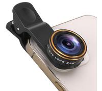 Lente ojo de pez de 235° con clip para cámara de teléfono celular, lente ojo de pez para iPhone 17, 16, 15 y smartphone Android, dibujos animados, fotos surrealistas