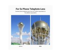 Lente Telefoto con Teleconvertidor 3X, Equivalente A 360 mm, Teleconvertidor de Rosca de 17 mm para Jaula de Teléfono para para Android, 1PC
