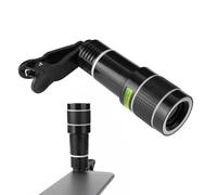Lente Teleobjetivo para Teléfono - Kit De Cámara De Vidrio De Alta Definición | Herramienta De Enfoque Óptico Externo con Zoom 20x | Este Clip para Telescopio Portátil Mejora Las Fotografías De Larga