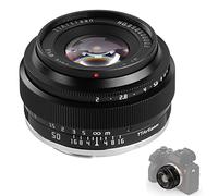 Lente TTArtisan de 50mm F2 para cámaras de Marco Completo, MF para cámaras sin Espejo, Solo para cámaras Sony E-Mount A7 A7II A7R A7S A9 APS-C: A5000 NEX-3 NEX-5 NEX-7 NEX5C y más Negro.