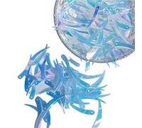 Lentejuelas 1000 lentejuelas planas color marfil con forma de chile, 5 x 32 mm, PVC, 1 orificio. Disponibles en 18 colores(Transparent WhiteAB)