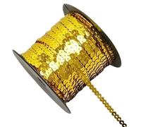 Lentejuelas circulares planas de 90 metros de alta durabilidad con agujeros for accesorios de cinta de encaje DIY.(Gold)