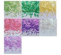 Lentejuelas de hojas para bordado, lentejuelas PET mate de doble agujero de 4 x 18 mm para adornos de ropa, decoración del hogar y proyectos de manualidades (P33)