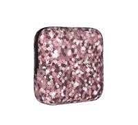 Lentejuelas de Oro Rosa sobre Fondo Abstracto Rosa,Bolsas para Guardar compresas sanitarias, Bolsas para la menstruación para Mujeres y Adolescentes.