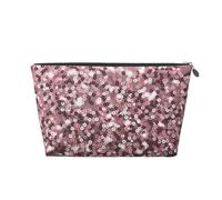 Lentejuelas De Oro Rosa sobre Resumen Rosa, Bolsa de artículos de tocador Bolsa de Maquillaje Bolsa de cosméticos Bolsa de artículos de tocador de Viaje portátil