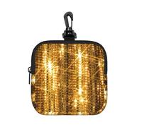 Lentejuelas Doradas Brillantes,Bolsa de Almacenamiento Cuadrada con Cremallera, Monedero de Neopreno, Carteras pequeñas, Monedero pequeño, Monedero