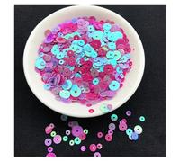 Lentejuelas Grandes 1200 unids/pack mezcla múltiple 4mm 5mm 6mm lentejuelas coloridas planas redondas sueltas lentejuelas costura artesanía de boda(Color 17)